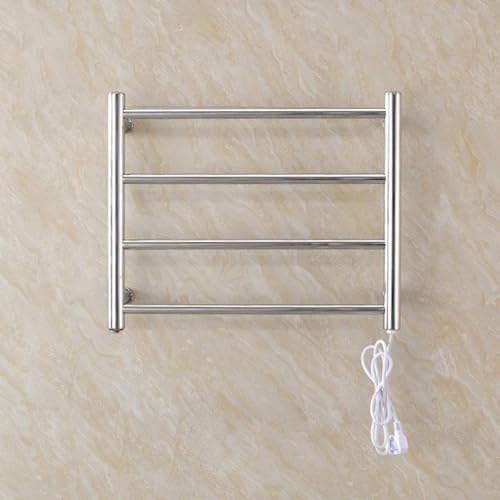 Toallero eléctrico de acero inoxidable dorado con 4 barras calefactoras para pared de baño