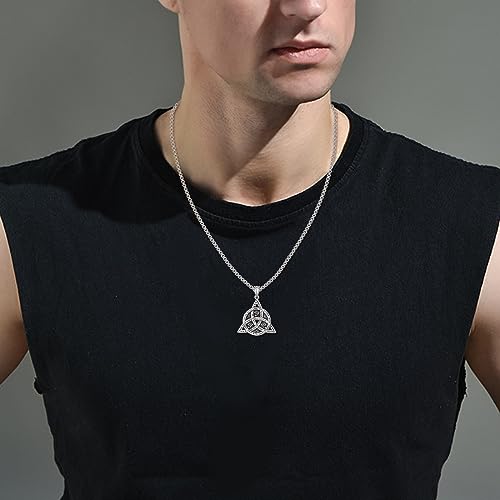 Eye of Horus/Fish Hook/Mask/Scorpion/Trident/Arrow/Star of David/Anchor/Boxing Necklace for Men Sterling Silver Gold Plated Celtic Knot Pendant Punk Gothic Religious Jewelry Gifts for Men2