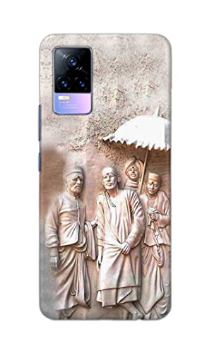 Image of Printed Hard Back Cover Case for Vivo Y73 | Vivo V21e 4G Back Cover (Sai Baba) -1803