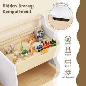 HONEY JOY White Kids Table and Chair Set, 3-in-1 Children Wooden Activity Table and Chair for Art Craft, Reversible Blackboard, Paper Roll Holder, Toddler Furniture with Storage, Gift for Boys Girls HONEY JOY White Kids Table and Chair Set 3 in 1 Children Wooden Activity Table and Chair for Art Craft Reversible Blackboard Paper Roll Holder Toddler Furniture with Storage Gift for Boys Girls