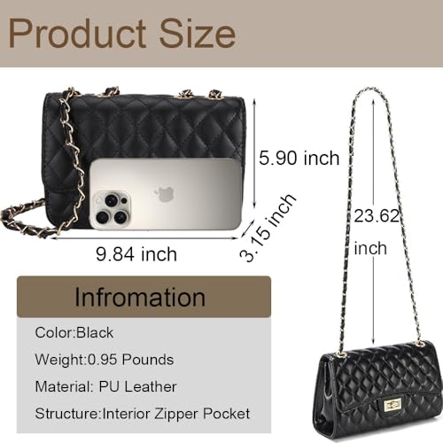 Quilted Leather Crossbody For Women Small Shoulder Purse With Chain Strap Trendy Ladies Small Soft Shoulder Bag Tote Retro Handbags3