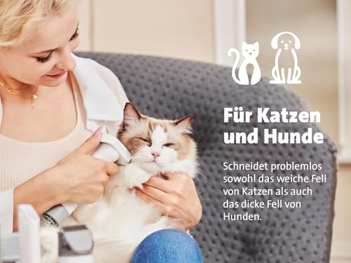Molly&Cody SAMSON 7-in-1 Fell-Schermaschinen-Set mit Tierhaar-Absaugung für Hund & Katze (6 Aufsätze, effektive & lautstärkereduzierte Saugkraft zur 99% Aufnahme der Tierhaare, kontaktlose Entleerung) – Bild 5