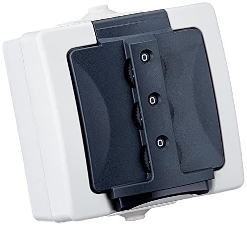 Kopp Nautic Schutzkontakt-Steckdose mit Zahlenschloß, Aufputz Feuchtraum, IP 44, grau, 16A, 250V/AC, 955056015 – Ansicht 1
