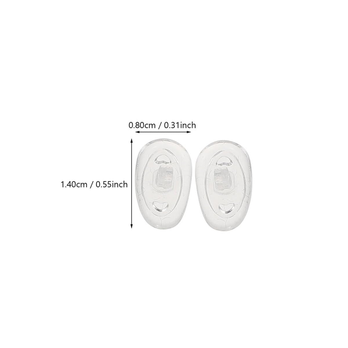 GALPADA de Coussinets de Lunettes à Visser 30 Paires en Silicone Antidérapants Plaquettes Nasales Remplaçables pour Réduire la Pression Nez, Accessoires Pratiques