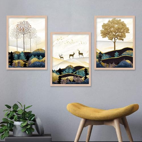 Image of kotart Modern Wall Art Framad Painting for Wall Decoration - Wall Paintings for Living Room, Bedroom - Big Size Wall Painting (Art 11, 13x17 inch)