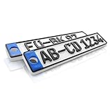 Personalisierter Schlüsselanhänger 3D Kennzeichen Mini Nummernschild Anhänger; Accessoire für Schlüsselbund KFZ-Kennzeichen im Maßstab 1:10; individuell bedruckbar Geschenk für Auto-Fans