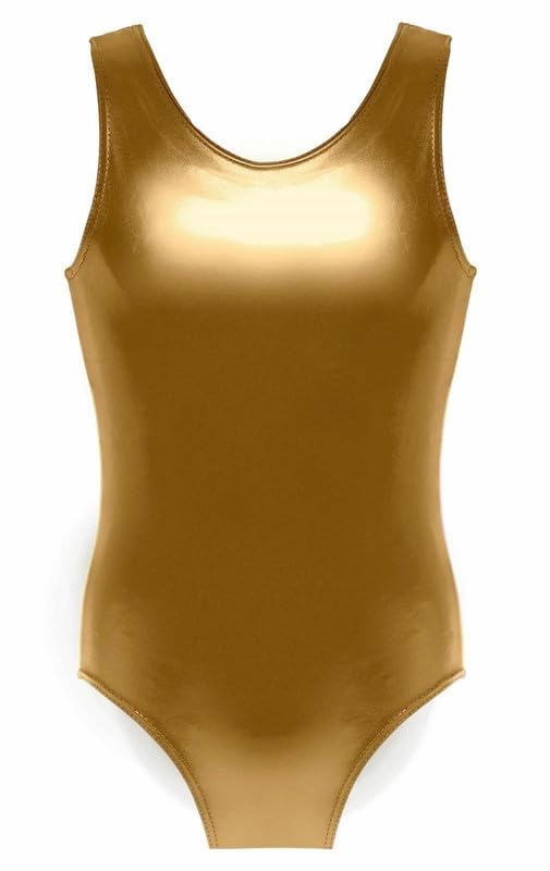 P&R DANCEWEAR LTD Body sexy sans manches effet mouillé métallisé brillant une pièce