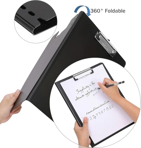 Image of DARKNESS File Cover Folder Clipboard, Profile Clip File Folder, File Writing Pad, PP File Clipboard for A4 and Letter Size Business, Office, School Papers (File Clipboard Top Open)