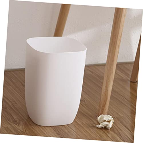 Caneca para basura rectangular blanca para dormitorio y cocina miniatura 3