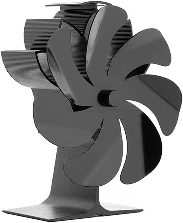 7 Stove Fan Heat Powered Fan For Wood Burning Fireplaces Black Small For Pellet Wood Wood Stove Fan Blower Heat Powered Electric Home