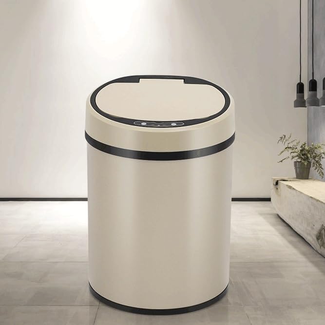 Cubo de basura inteligente con sensor para baño e inodoro en formato vertical de 44.5cm 3