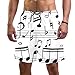 Affect Shop Notas musicales en línea básculas bañadores para hombre, pantalones cortos de playa, natación, secado rápido, surf, multicolor, M