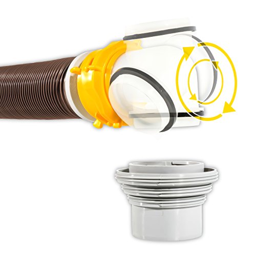 Camco Revolution Rv Sewer Hose Bayonet Elbow | Features A Built-In Gasket For An Odor-Tight Connection, A 360-Degree Swivel For Easy Install, And Includes A 4-In-1 Adapter (39471) #TOP7