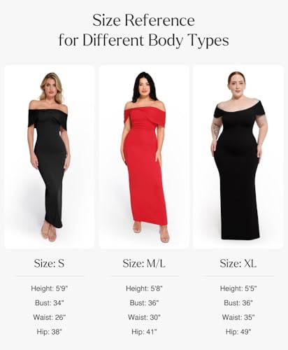 Image of Popilush Off The Shoulder Maxi Dress Wedding Guest Formal Dresses for Women Sleeveless Bodycon Long Shapewear Prom Dress