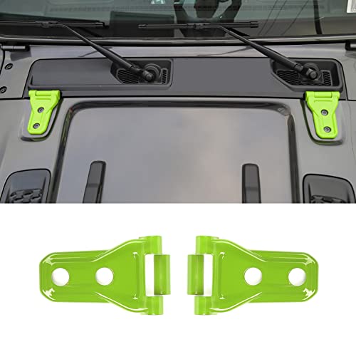 SQQP Hood Hinge Cover Decoration Trim Exterior Cover Kit Fit for 2018-2025 Jeep Wrangler JL JLU & Gladiator JT(Green)