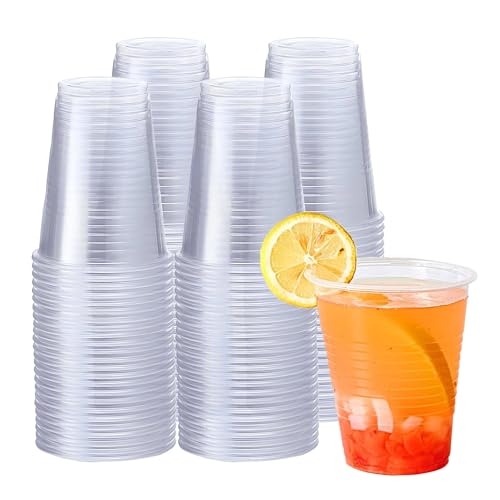 UR CHOICE Reusable Clear Plastic Cups - 100 Pack | BPA-Free, Durable, Stackable Drink Cups for Parties, Events, Travel & Everyday Use | Eco-Friendly & Washable Disposable Alternative (7oz, 180ML)