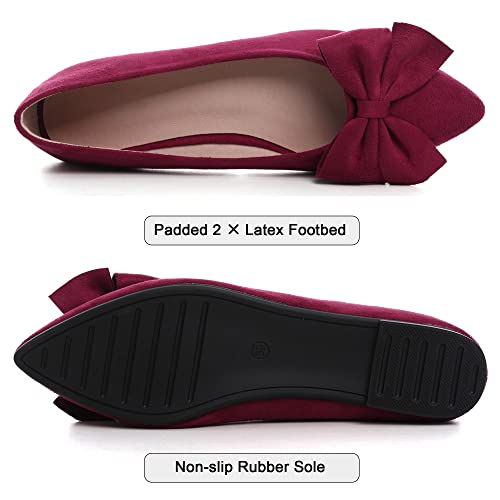 Image of Dear Time Women's Ballet Flats Dress Ballet Shoes Slip on for Office Work Comfortable Shoes