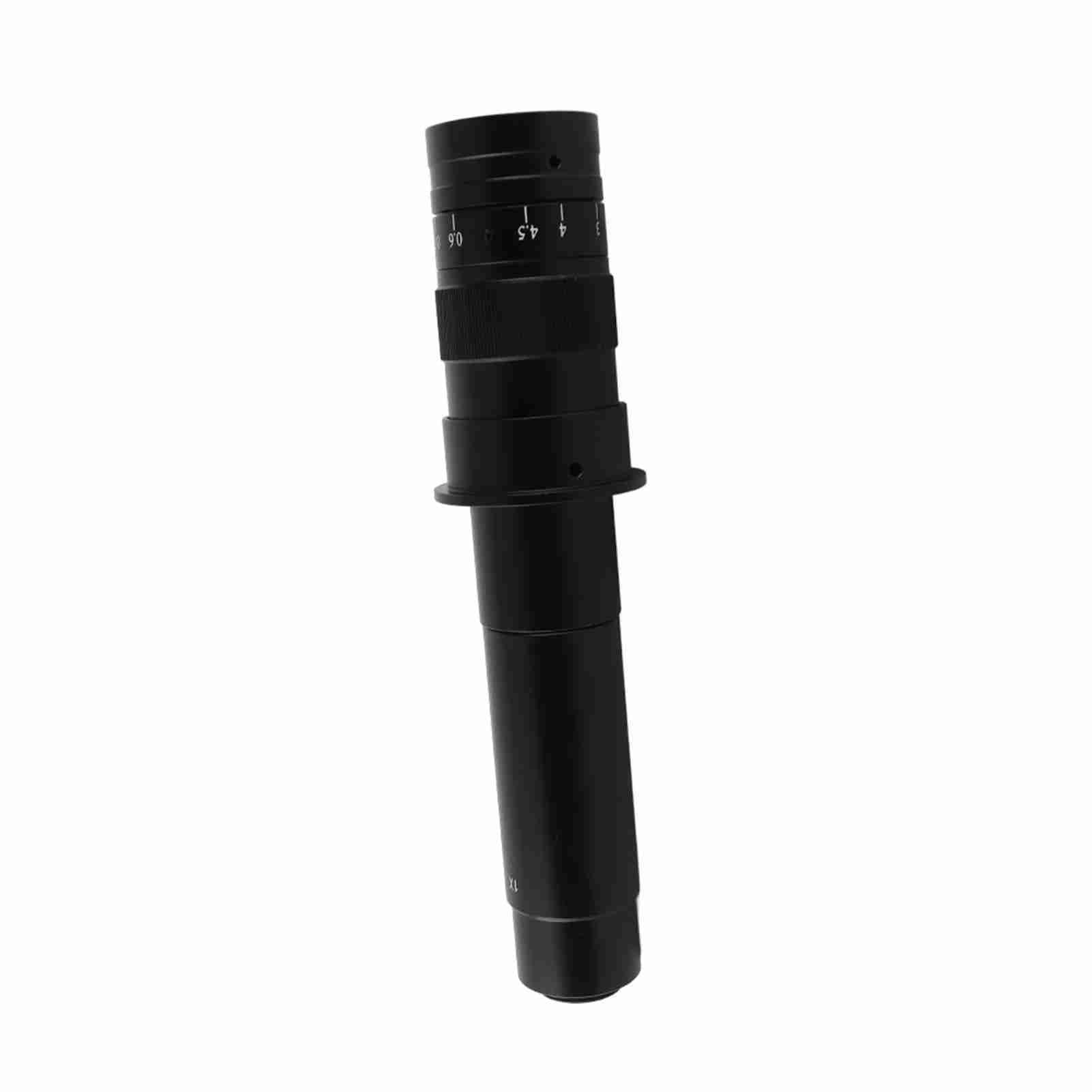 YWBL-WH Lente de Montura C Ajustable 300X para Cámara Microscópica, óptica de Zoom Industrial, Lente de 25 Mm con Aumento de 0,7X-4,5X para Aplicaciones de Alta Resistencia