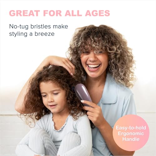 Image of HOOPOES Mini Hair Brush for Men, Women & Kids - Detangling Hair Brush - Ultra-Soft IntelliFlex Bristles Brush for Natural, Curly, Straight, Wet or Dry Hair (Medium)