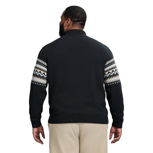 IZOD Men's Big & Tall Quarter Zip Textured Sweater2