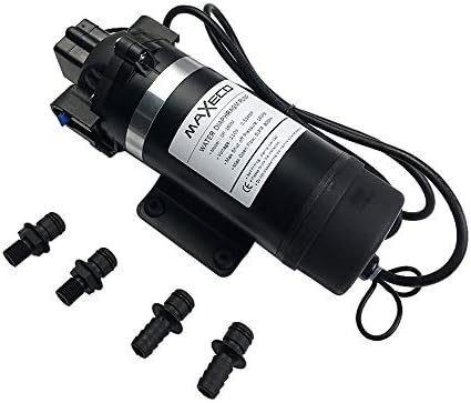 MAXECO-110V 160PSI High Pressure Diaphragm Water Pump Self Priming 80GPH 5LPM-Water Pressure Booster Pump Sprayer for Home/Misting/Caravan/RV/Boat/Marine
