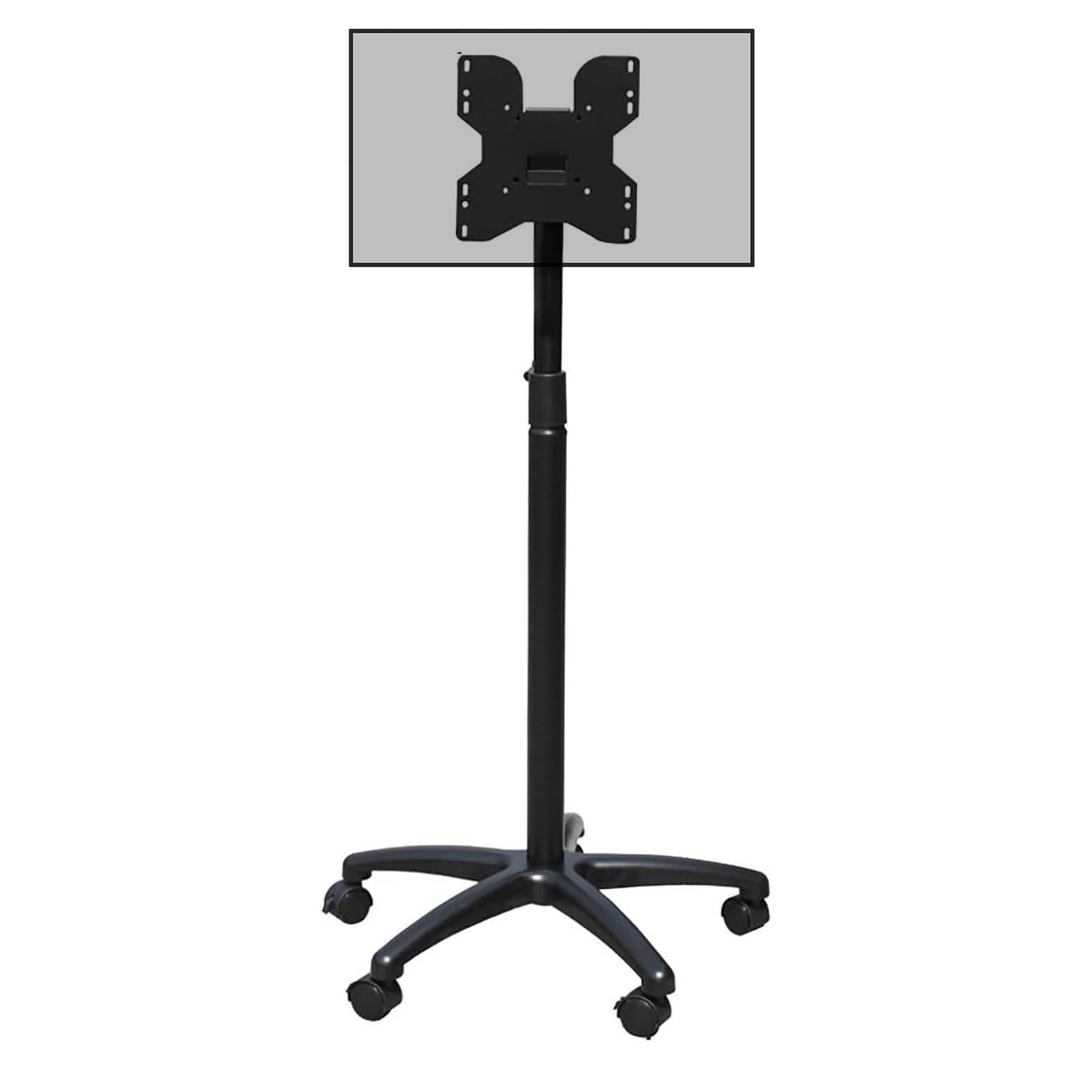 HPTHLY Tv Cart With Wheels - Lcd Tv Floor Stand, Height Adjustable Mobile Tv Stand With Tilt Mount, For 14-37 Inch Flat Screen/Curved Tvs Up To 20Kg/44Lbs, Hole Spacing Within 200 *