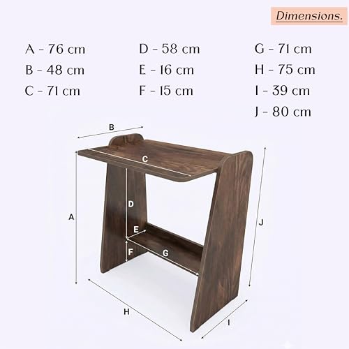 Image of Klaxon Foldable Study Table with Drawer & Storage Shelf | Compact Desk for Home & Students | Folding Design with Lockable Wheels. (Black, DIY Installation) (Asian Walnut, Eros)