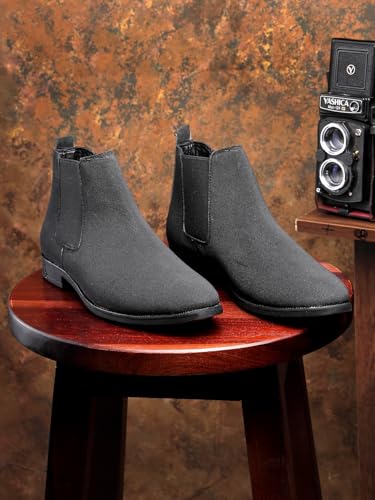 Image of Men's Slip On Fashion Chelsea Boots | High Tops, Soft Cushioned Insole, Comfortable Fit, Trendy, Stylish Boots