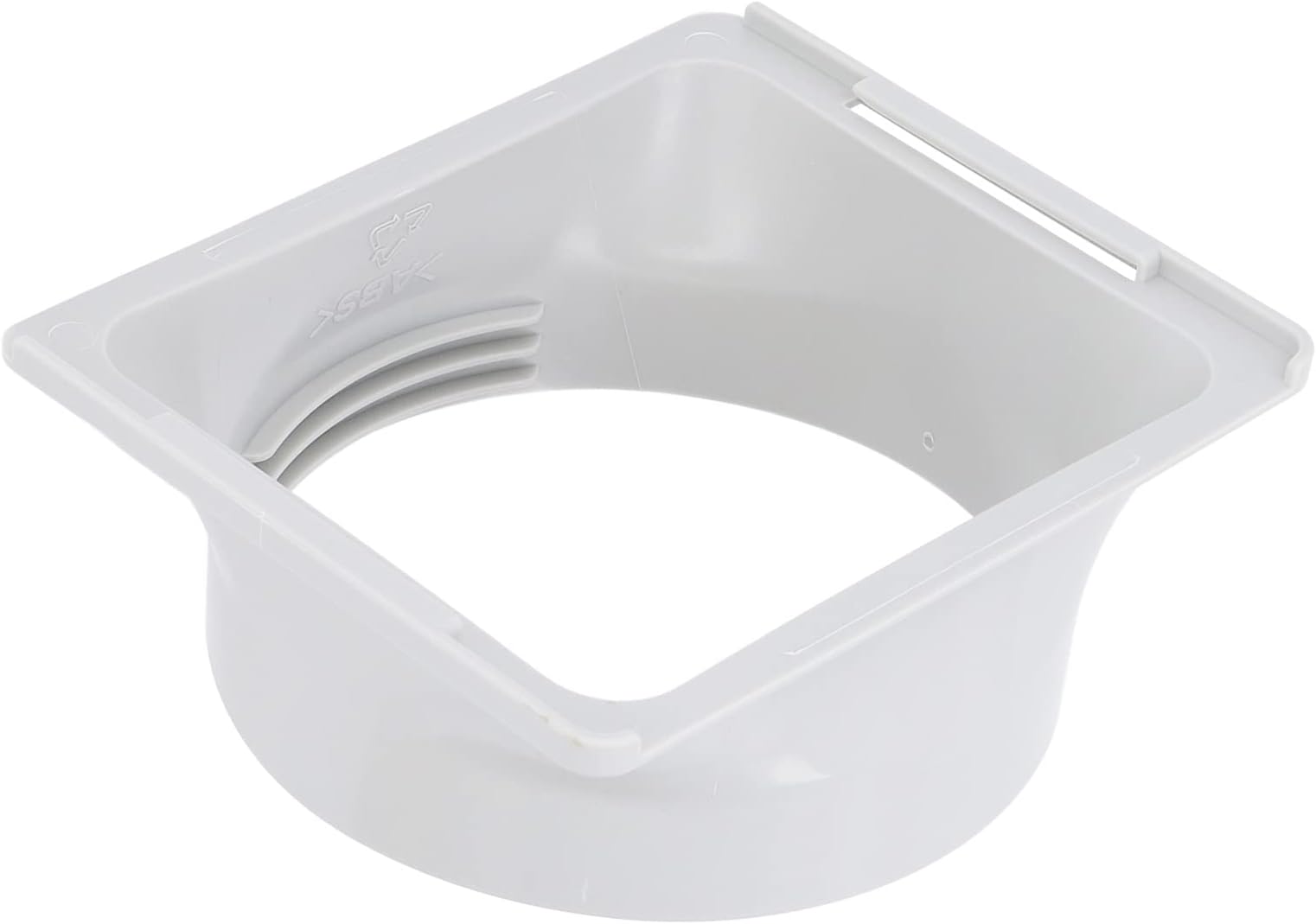 Universal Thread Air Conditioner Exhaust Hose Coupler Square to Round AC Exhaust Duct Pipe Adapter fit 5.9in Diameter Exhaust Duct Interface Unit Tube