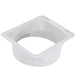 Respicefinem Portable Air Conditioner Square Exhaust Hose Coupler 5.9 Inch Square to Round Air Conditioner Window Adapter AC Unit Tube Connector Mobile for Air Conditioning Exhaust Port