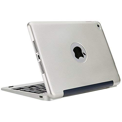 iPad Mini 4 Keyboard Case, iEGrow F1+ Ultra Slim Clamshell Lightweight Keyboard Case for iPad Mini 4 Model A1538/A1550(Silver)