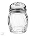 Royal Industries Swirl Shaker, Plastic Base & Stainless Steel Perforated Lid, 6 oz, Clear, 12 Piece, Commercial Grade