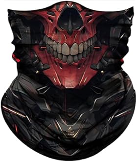 Obacle Skull Face Mask for Men Women Dust Wind Sun Protection Rave Festival Riding
