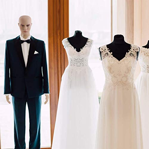 Male Mannequin Torso Dress Form Mannequin Body 73 Inches Adjustable Mannequin Dress Model Full Body Plastic Detachable Mannequin Stand Realistic Display Mannequin Head Metal Base (73 In) #TOP4