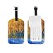 Produktbild shenguang Mein täglicher Herbstbaum Blue Pond Gepäckanhänger PU Ledertasche Koffer Gepäcketikett 2-teiliges Set