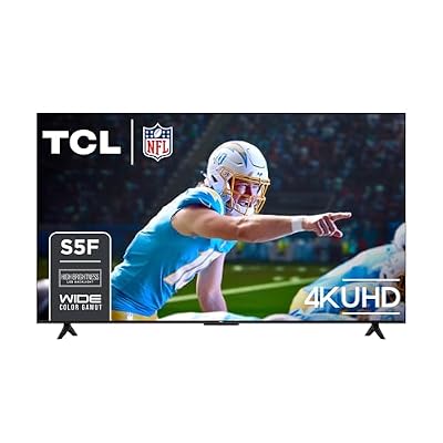 TCL 65-Inch Class S5 UHD 4K LED Smart TV with Fire TV (65S551F, 2024), Dolby Vision, HDR PRO+, Atmos, Alexa Built-in, Apple AirPlay 2, Streaming Television