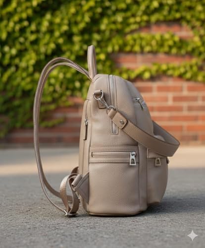 Image of Leather Backpack for Women | Large Capacity | College and Office use | PU Leather | shoulder bag for Ladies,