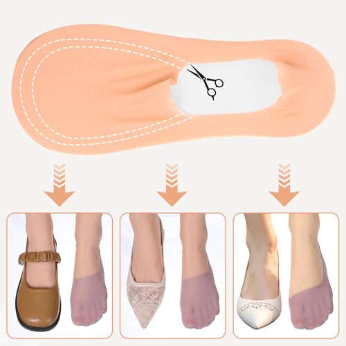5 Pairs Invisible Ice Silk Breathable No Show Socks Womens for Flats, Ultra Low Cut Liner Non Slip Hidden Low Cut Ice Silk Nonslip Liner Socks for Women Made of Ice-Silks Surface4