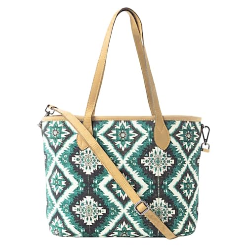 Myra Bag Western Tote Bag for Women - Boho Diamond Aztec Crossbody Handbag