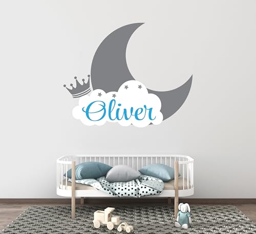 Vinilo decorativo personalizado Luna y Nube 38x38 cm miniatura 6