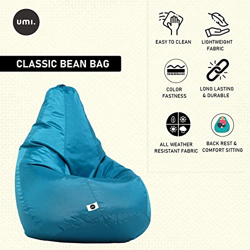 Image of Amazon Brand - Umi. Classic All Weather /Outdoor Bean Bag Cover (Without Beans) Blue, Size- XXXL