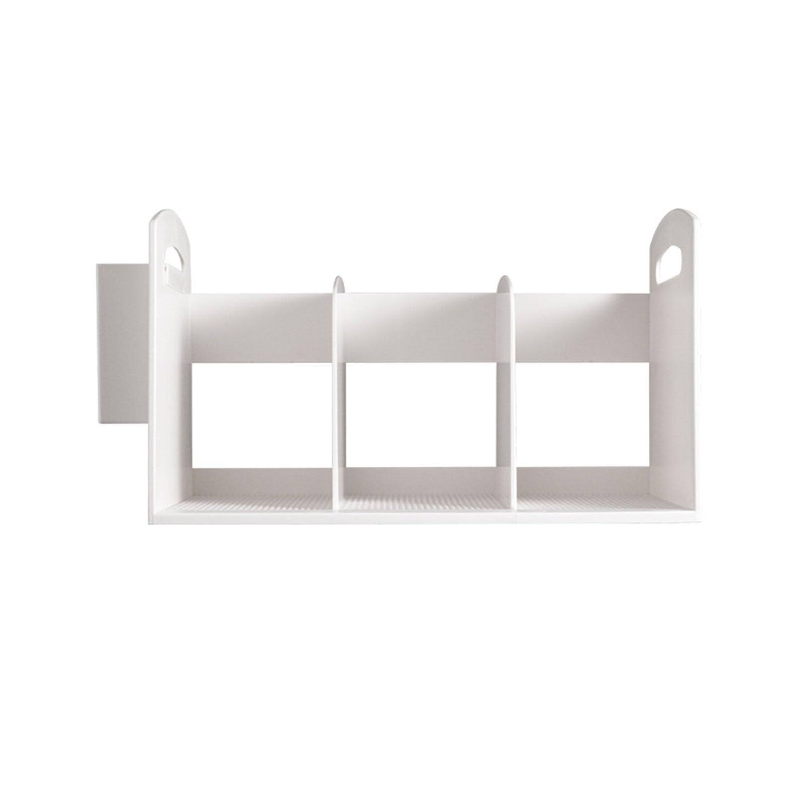 Piccolo Organizer da scrivania in plastica per Piccoli spazi, Contenitore da scrivania Leggero e Comodo con Piccola Scatola portaoggetti sospesa, Organizer da scrivania e Spazio
