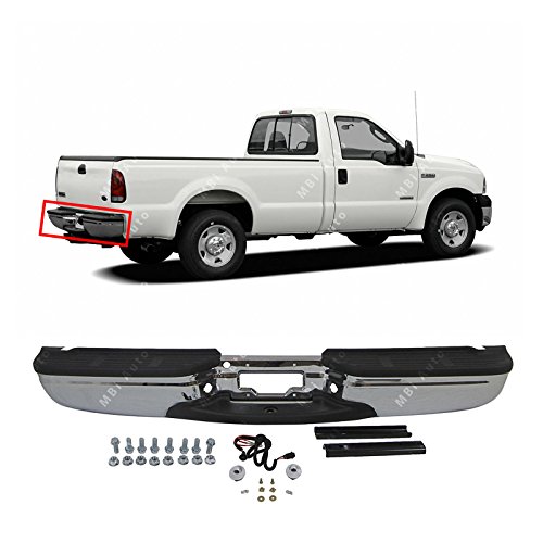BUMPERS THAT DELIVER - Chrome, Steel Rear Step Bumper Assembly for 1999-2007 Ford F-250 F-350 Super Duty 99-07, FO1101141