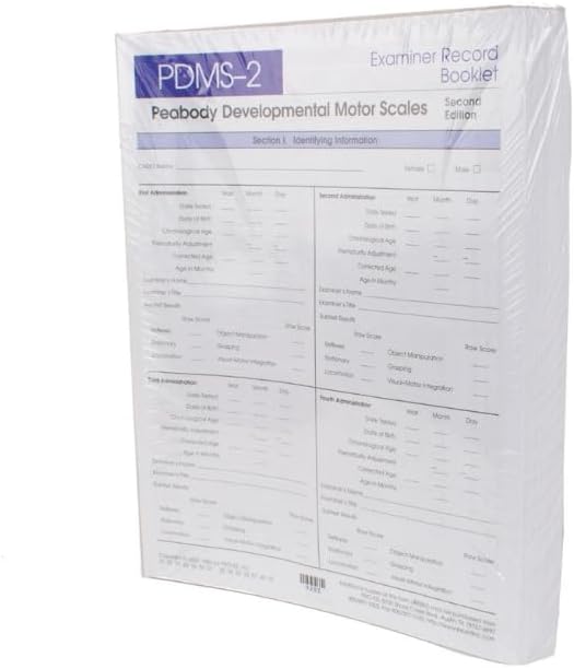 Peabody Developmental Motor Scales Record Forms (25) 9283 (PDMS - PDMS2 Peabody Developmental Motor Scales)