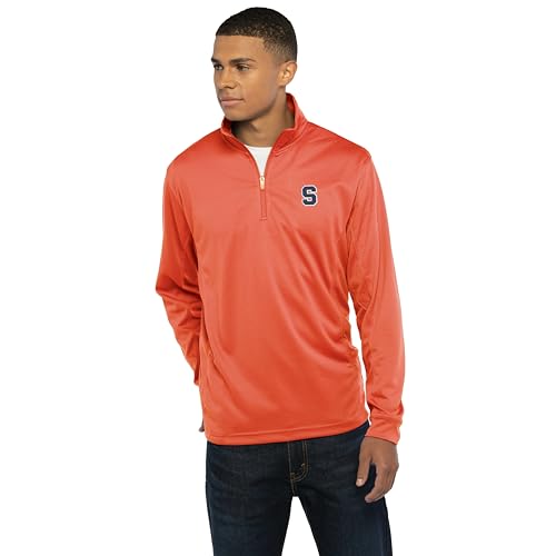 Vantage Apparel Poly Micro Mesh Team 1/4 Zip, Syracuse Orange, L