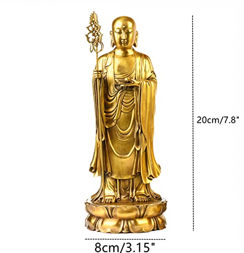 Estatua de Ksitigarbha Bodhisattva de Cobre miniatura 4