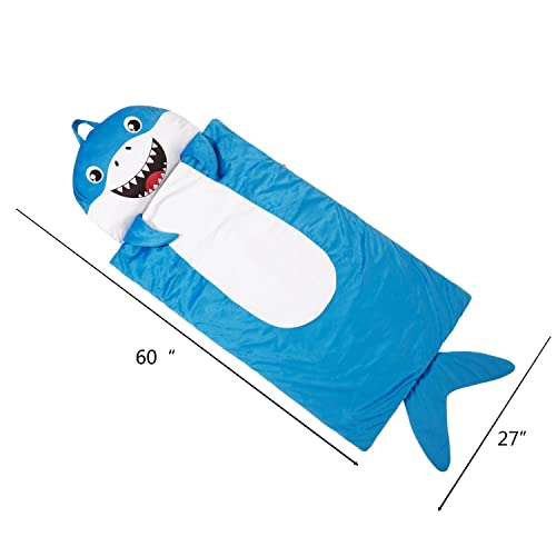 Boy's Nap Buddies Shark Preschool Nap Mat, Toddler Sleeping Bag With Pillow For Daycare, Ages 3+ #TOP3