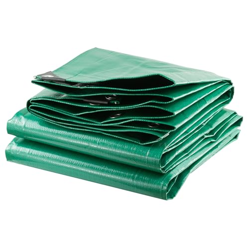 TERRE JARDIN Bâche de Protection Polyéthylène 240 g/m², Extérieur Bâche Imperméable, Ultra Lourde et Résistante, Anti UV - Bâche Bois de Chauffage,...