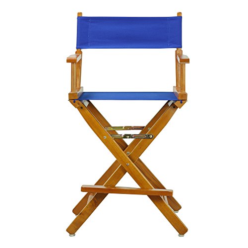 Casual Home 24" Director's Chair Honey Oak Frame-with Royal Blue Canvas, Counter Height