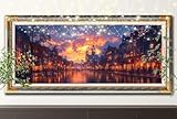 Diamond Painting Erwachsene,5D Landschaft,Berlin Diamant Painting Bilder für Kinder,DIY Diamant Kristall Strass Mosaik Kreuzstich Bastelset für Zuhause Dekor und Geburtstag Geschenke 30x60cm 55F-3122
